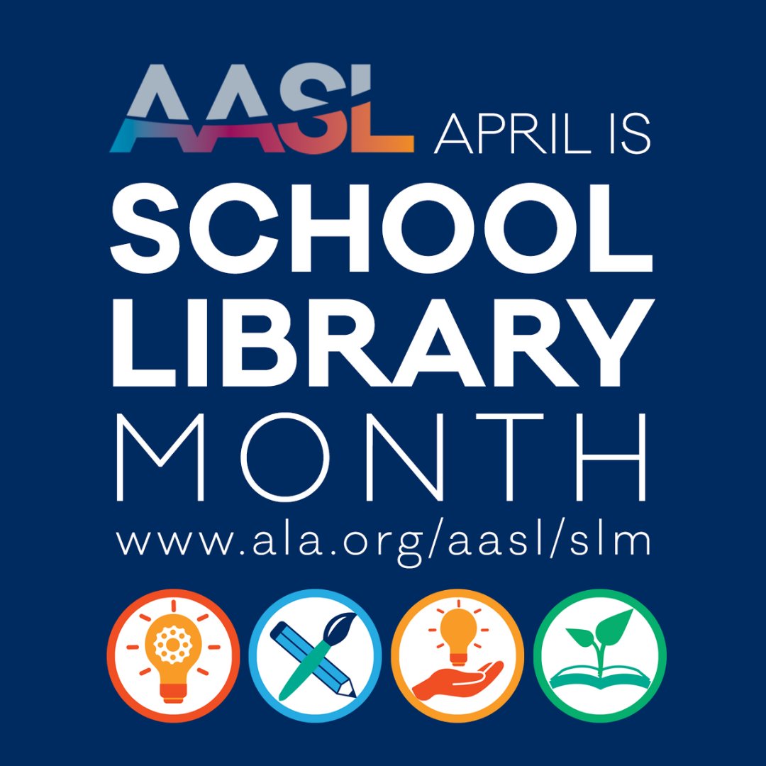 Happy School Library Month! Schools with a strong school library program and a certified school librarian ensure students have the best chance to succeed. Take time during April to thank your school librarian and advocate on their behalf. ala.org/aasl/advocacy/… #AASLslm