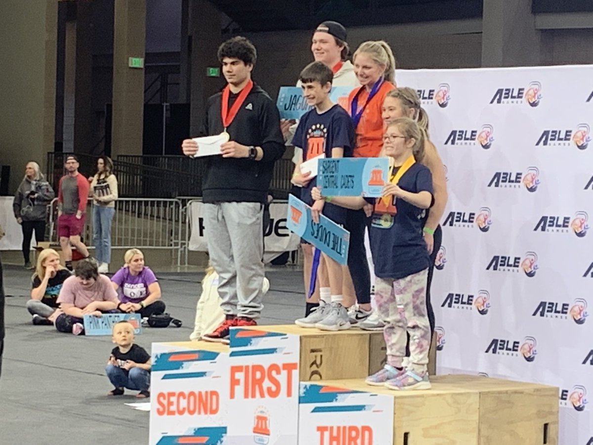 dmargerum1's tweet photo. Congratulations to Jack, Heather, Logan, and Landon on placing first and second in their division at the #ABLEgames in Fargo ⁦@NCSD97⁩ #ncgreatness https://t.co/JqZtRydSMe