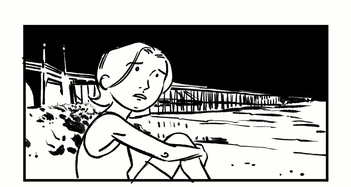 Trying to come up with a quick and fast style for a book I want to do between gigs.
Which do you all like? 
B/w
Grey tone 
Color tone 