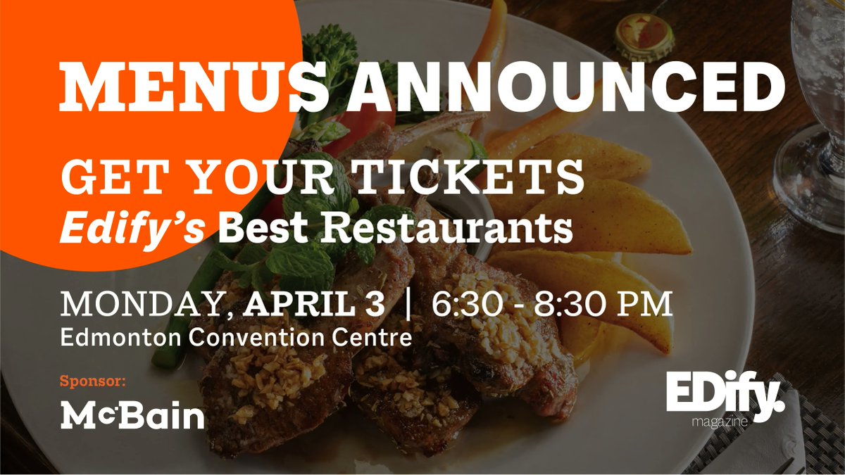 EdifyEdmonton's tweet photo. Food ✅ . Drinks ✅. Desserts ✅. It's the tasting party of the season! Get your tickets for Monday evening's Best Restaurants event at @yegconvention @ExploreEdmonton. #yegeats #yegfood #yegevents TICKETS: https://t.co/w7ZepaejIa https://t.co/Ew60FR8Khm
