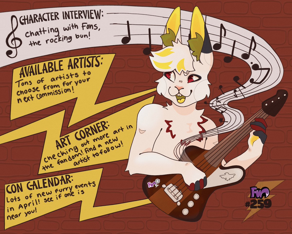 FurryWeekly's tweet photo. Happy Saturday! Time for a new issue! We have almost every segment this week with tons of great content, so don't miss out! Go to https://t.co/D6oeZ05Pr4 to read it all!

🎨: @phishbiitez ft. @fonsthebun!

#furryweekly #furryweeklymagazine #artcorner #fursuitfanatics #furryart https://t.co/2qY6yoM4VY