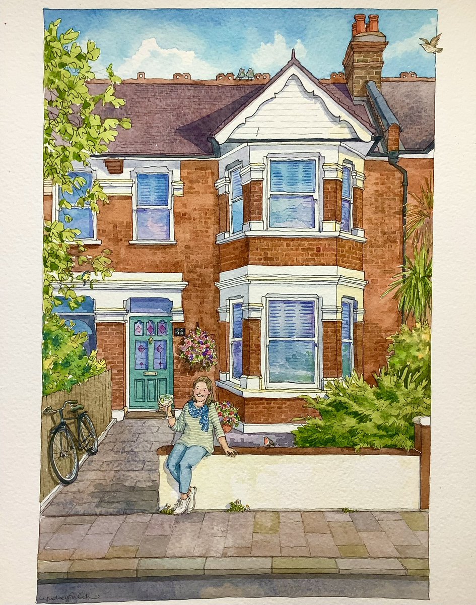 Here’s a recent commission, what a lovely house to paint for a special birthday gift 
#houseportrait #houseportraits #paintyourhouse #watercolour #watercolourportraits