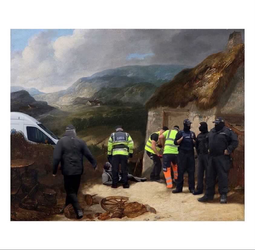 paddycosgrave's tweet image. I’ll pay a street artist €2,023 to paint a giant version of this brilliant piece, with the original artists permission of course, in Minister @SimonHarrisTD home town of Greystones. Ideally on a giant wall in the middle of Greystones. My DMs are open.