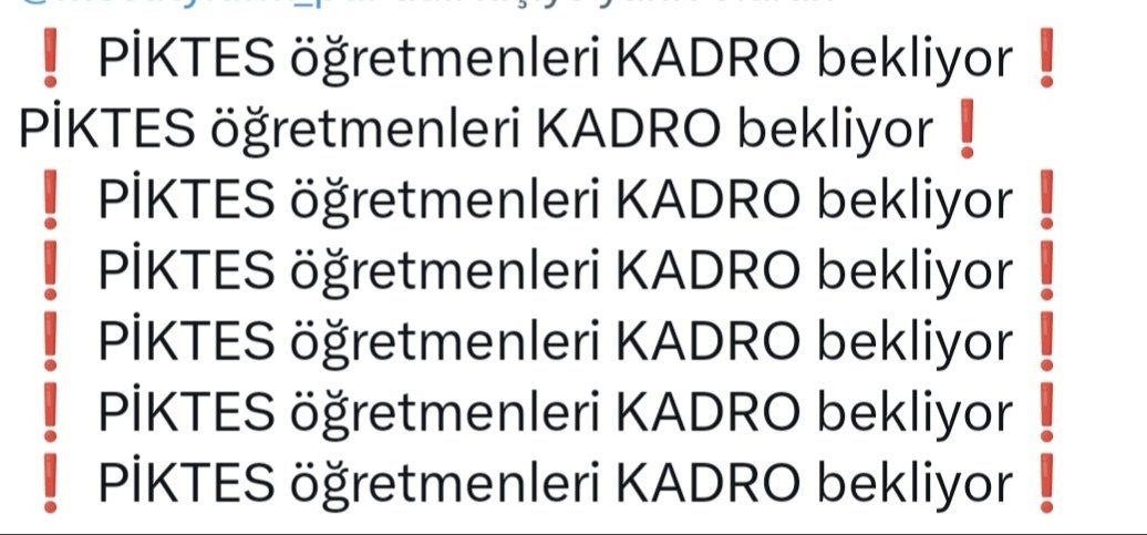 <a href="/mvhuseyinyildiz/">Hüseyin Yıldız</a> <a href="/piktesli135/">piktesli muallime</a> Piktes öğretmenleri 7.Yılına girdi ama hala kadro yok.
Şu süreçte kadro almayan bir piktes kaldı.
Kpss✓
Mülakat ✓
Güvenlik soruşturması ✓
Peki eksik olan ne?

PiktesÖğr KadrosuNerede