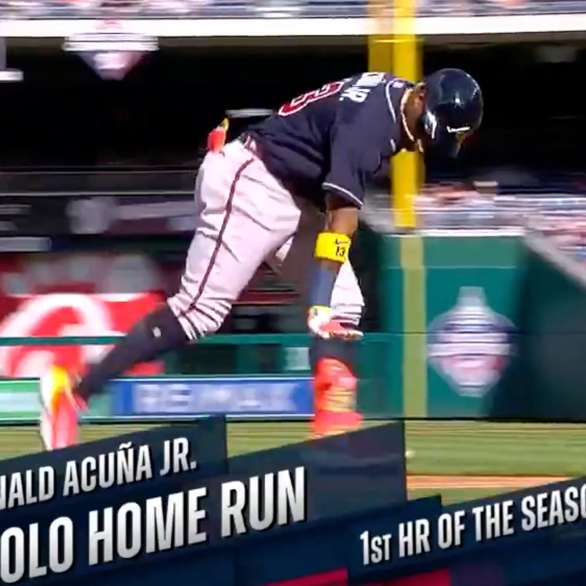 Ronald Acuña hit the pitcher with a "too small" after blasting a leadoff HR 😭
