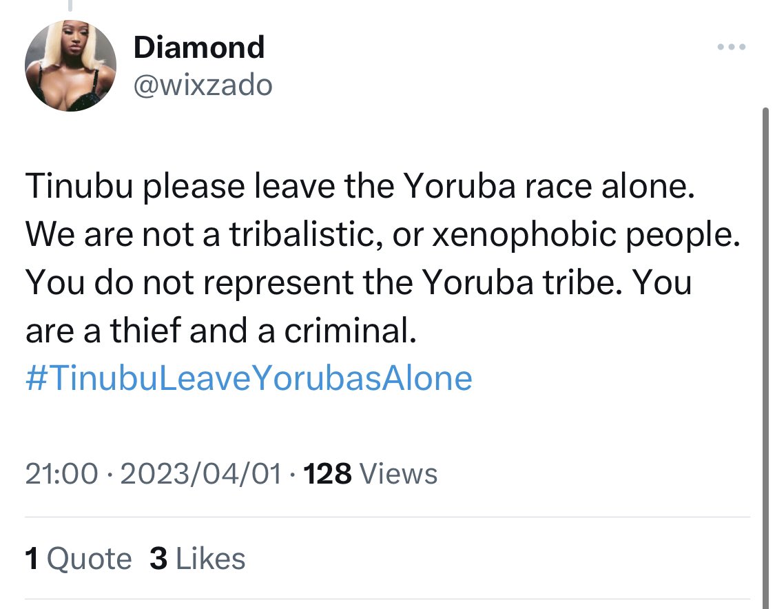 sirlablu's tweet image. She claims to be a Yoruba girl, whereas @wixzado is Chika Okafor