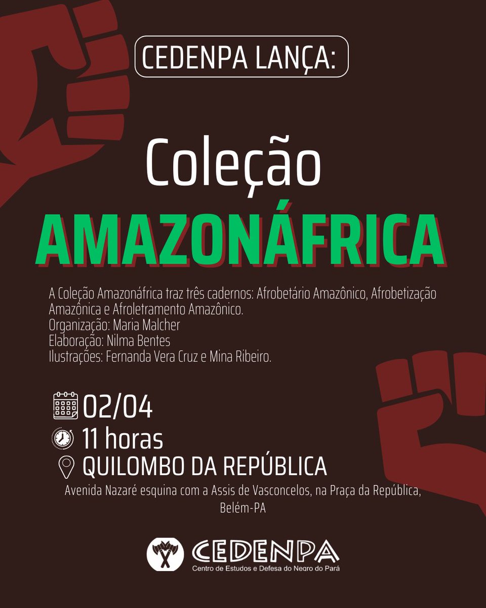 cedenpa's tweet photo. Cedenpa lança publicações que debatem relação entre Amazônia e África

Mais informações: https://t.co/njosWxFHdm https://t.co/14uQ1ryf48