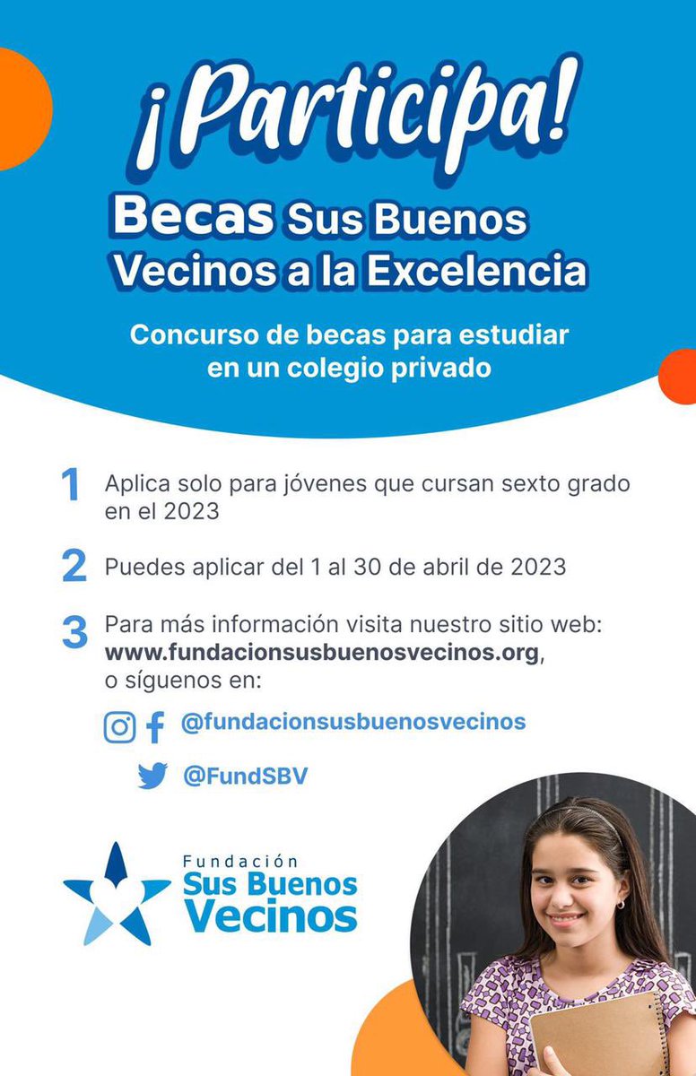Hoy abrió la convocatoria para las Becas Sus Buenos Vecinos a la Excelencia. ¡Participa!