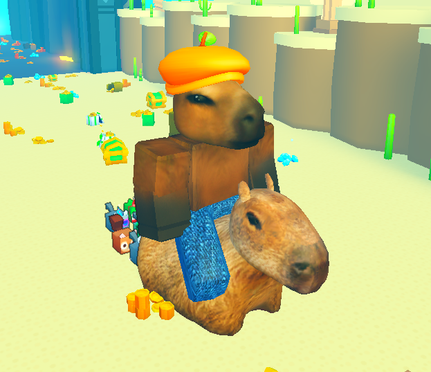 CreativeDummys's tweet photo. I got the titanic capybara guys!!! #PetSimulatorX @BuildIntoGames https://t.co/WKxlSir5fO