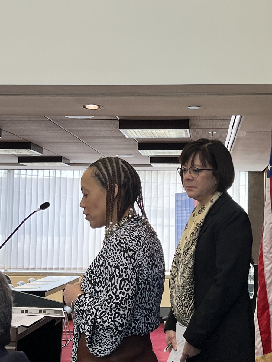 taa710's tweet photo. Membership committee co-chairs Clotelle Drakeford and Michelle Wildgrube reported on survey results asking members about the value of @NYSBA membership. They shared observations and recommendations. One recommendation is to make members more aware of the various member benefits. https://t.co/TIvIVYIzhH