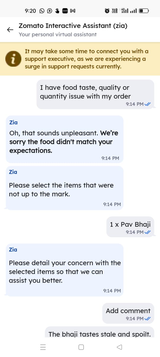 Shaumik_'s tweet photo. @zomatocare hi I received stale days old pav bhaji, I tried contacting in app support, they're only refunding ₹20 but I paid ₹95
Order id: 4780933566
Please check images for reference. https://t.co/cpIF3FgwTd