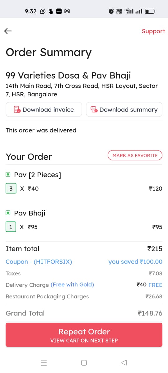 Shaumik_'s tweet photo. @zomatocare hi I received stale days old pav bhaji, I tried contacting in app support, they're only refunding ₹20 but I paid ₹95
Order id: 4780933566
Please check images for reference. https://t.co/cpIF3FgwTd