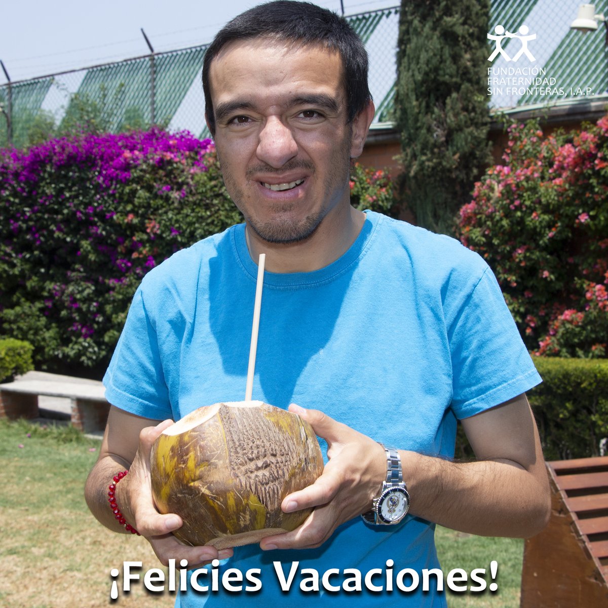 FundacionFSF's tweet image. #FFsF #Vaciones #Semanasanta #IAP #PcDI Hola a tod@s, les deseamos que disfruten sus vacaciones, que se relajen, descansen, disfruten de la vida, son los deseos de los beneficiarios de Fundación Fraternidad sin Fronteras, I.A.P. ¡Felices vacaciones!