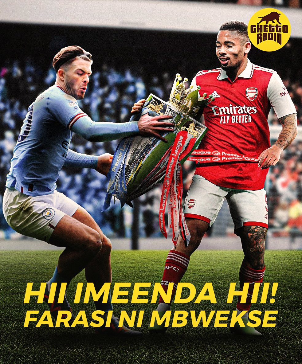 GhettoRadio895's tweet photo. Both @Arsenal and @ManCity have their Matches with 4-1 goals, leading the EPL Table respectively with a clean 8 points difference. Do you think other teams still have hopes of Winning the title?

#ARSLE #Offside #MCILIV https://t.co/1Q4rcAlBk7