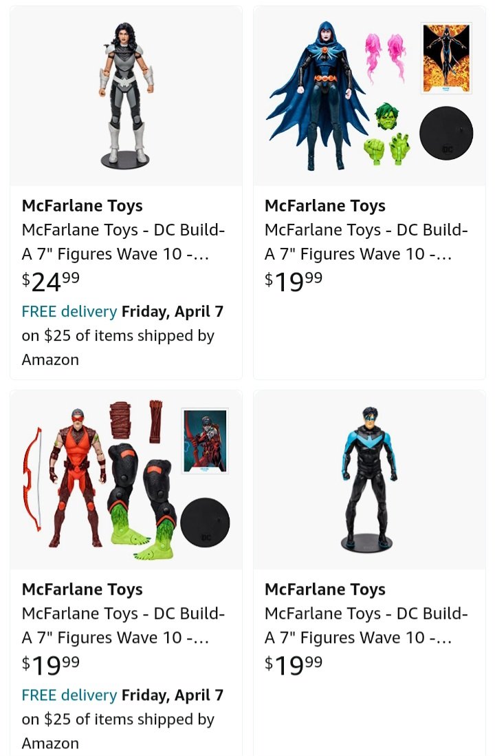 StateOverse's tweet photo. ⚠️💥DISC ALERT💥⚠️
😱
#Statoversians &amp; #dccomics fans! McFarlane Toys SICK NEW Beast Boy BAF wave is NOW in stock with most discounted to ONLY ($19.99 each) via #Amazon #Primeday!! Donna Troy ($24.99).

#DC #DCU #toynews
Raven Arsenal Nightwing
TSO'VIN!!
https://t.co/yO4ZizCt7M https://t.co/vOH4N9W10t