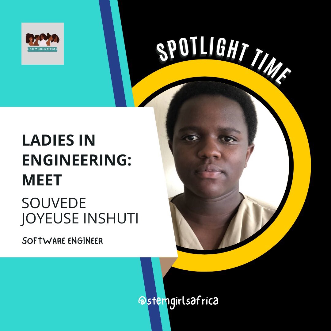 sgacommunity22's tweet photo. @SInshuti Souvede Joyeuse Inshuti is a software engineer/student who is interested more in applying math in both programming and daily life. 

She is a graduate of Rwanda Coding Academy, IYMC(Math competition) alumnae and a certified nodejs developer.

Considering the past of https://t.co/jio2JIyk7B