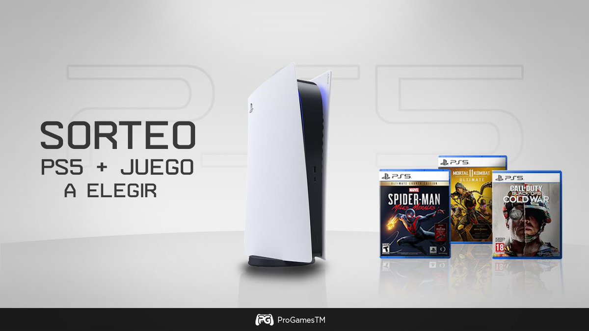 📌#SORTEAZO DE ABRIL🎁

~ PS5 + 3 Juegos a elegir📦

▫️Para participar: Haz RT, Sigue a <a href="/ProGamesTM/">PRO GAMES™🎮</a>
▫️Suscríbete en YT: bit.ly/40GZp9d

¬ Termina: 03/05👍

¡SUERTE!🍀