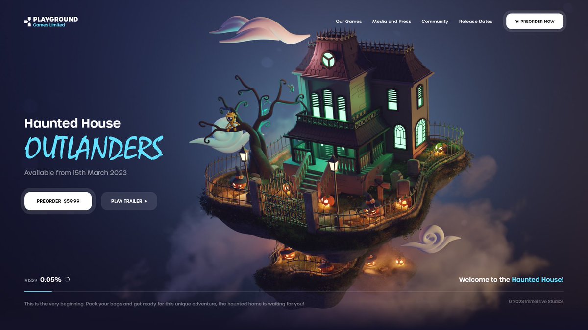 ImmersivStudios's tweet photo. Concept Design for our Haunted house project using #react3fiber @Andersonmancini https://t.co/pot5sXcTY9