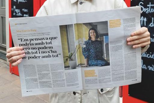 Mar, avui el diari SÍ que parla de tu! I a doble pàgina😍 by <a href="/cdecominges/">Clara de Cominges Rivière</a>  (he tallat el model per no despistar)