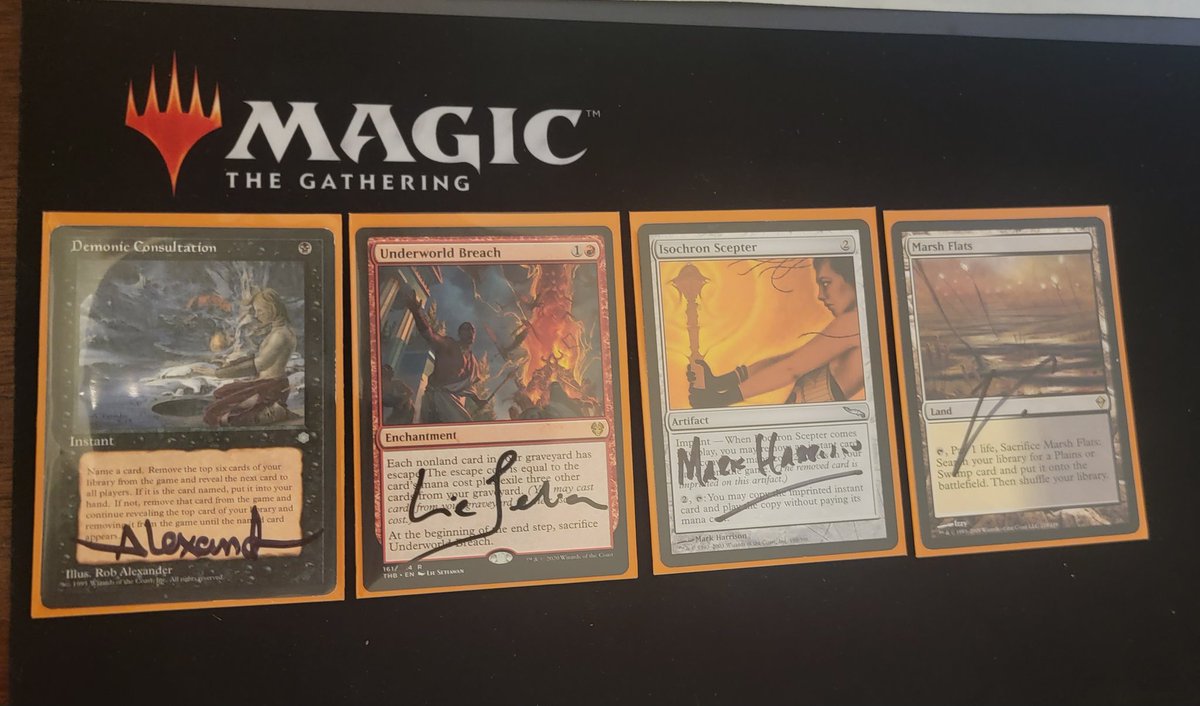 As a thank you to the CEDH community for all their support:

I’m giving away TWO of these amazing AUTOGRAPHED cards. Signed by the original magic artist! 

TO ENTER:

LIKE ❤️ 

RT 🔁

And 

FOLLOW ME 👀

I'll announce the 2 winners on 
Thursday, April 21st, 2023 at about 5pm EST