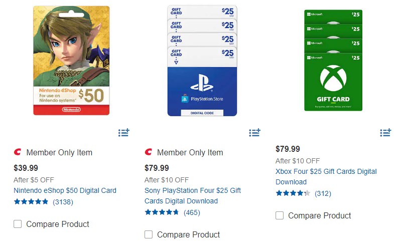 Wario64 on Twitter "50 gift card is 39.99 at Costco, 100