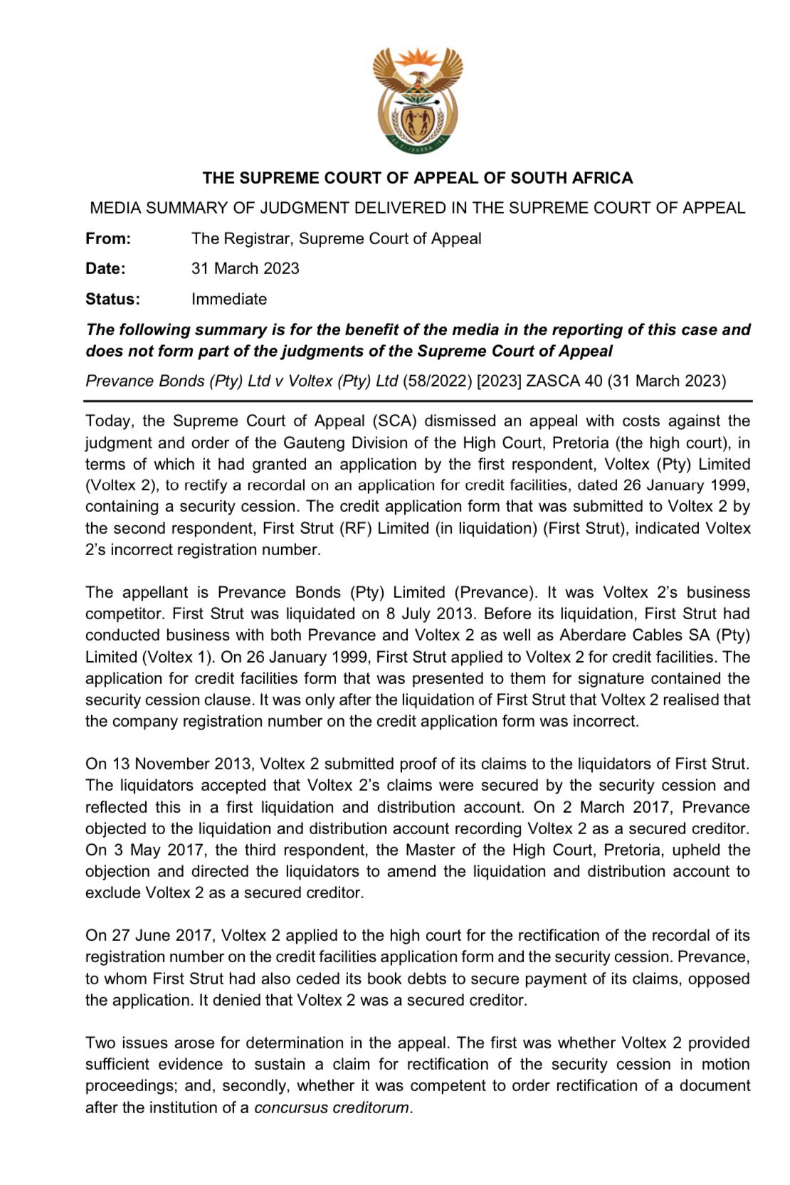 supreme-court-of-appeal-za-on-twitter-media-summary-prevance-bonds