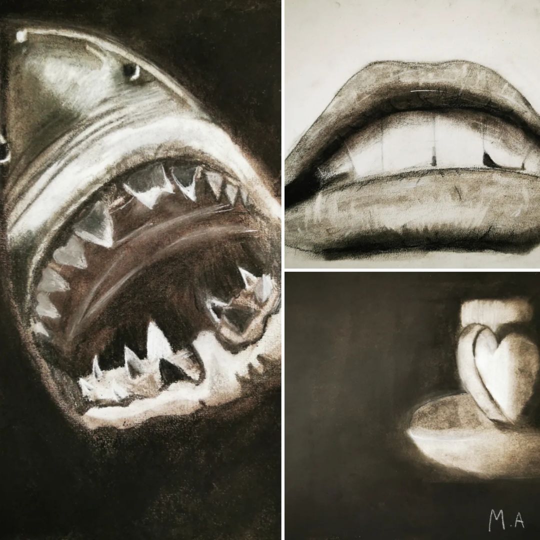 NtlPortfolioDay's tweet photo. Charcoal is a fickle medium, but @lakeshorecatholicart (on IG) grade 9 students did a fantastic job with their drawings! How do you teach students tough mediums?
#art #artclass #charcoal #charcoaldrawing #grid #gridding #griddrawing #technique #fundamentals #value #valuedrawing https://t.co/LvB6JORLTC