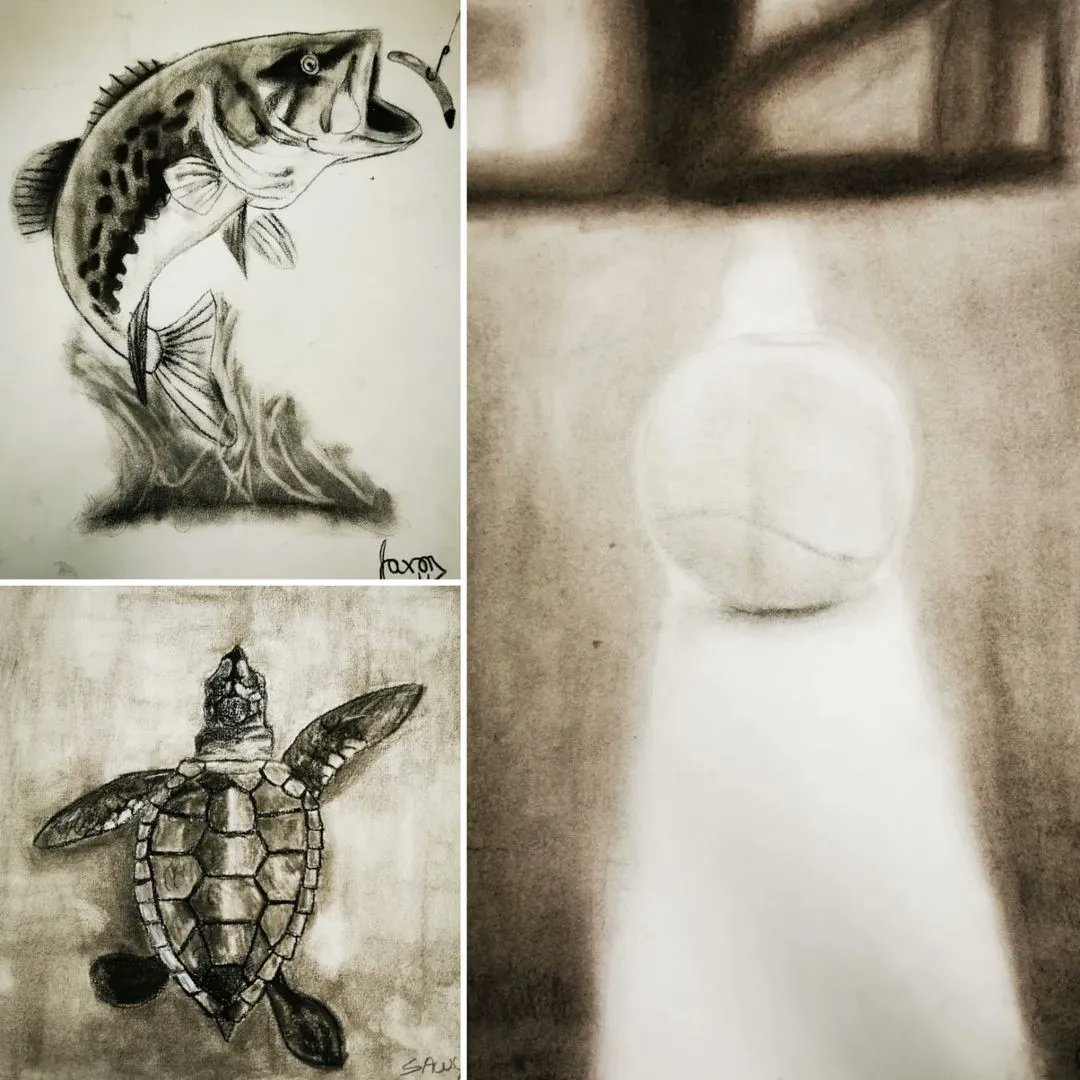 NtlPortfolioDay's tweet photo. Charcoal is a fickle medium, but @lakeshorecatholicart (on IG) grade 9 students did a fantastic job with their drawings! How do you teach students tough mediums?
#art #artclass #charcoal #charcoaldrawing #grid #gridding #griddrawing #technique #fundamentals #value #valuedrawing https://t.co/LvB6JORLTC