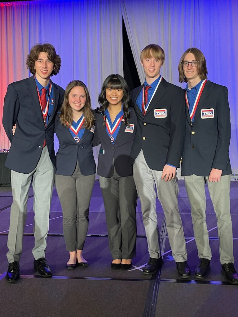 KarnsBeavers's tweet photo. Congratulations to our KHS TSA Teams!  Eli Hicks and Meredith Morgan outgoing TN TSA outgoing President and Secretary. 
We also placed in the following categories!
* 1st Place Chapter Team
* 3rd Place Tech Bowl
* 2nd Place On Demand Video
* 1st Place Debating Technological Issues https://t.co/Wc1sURY74o