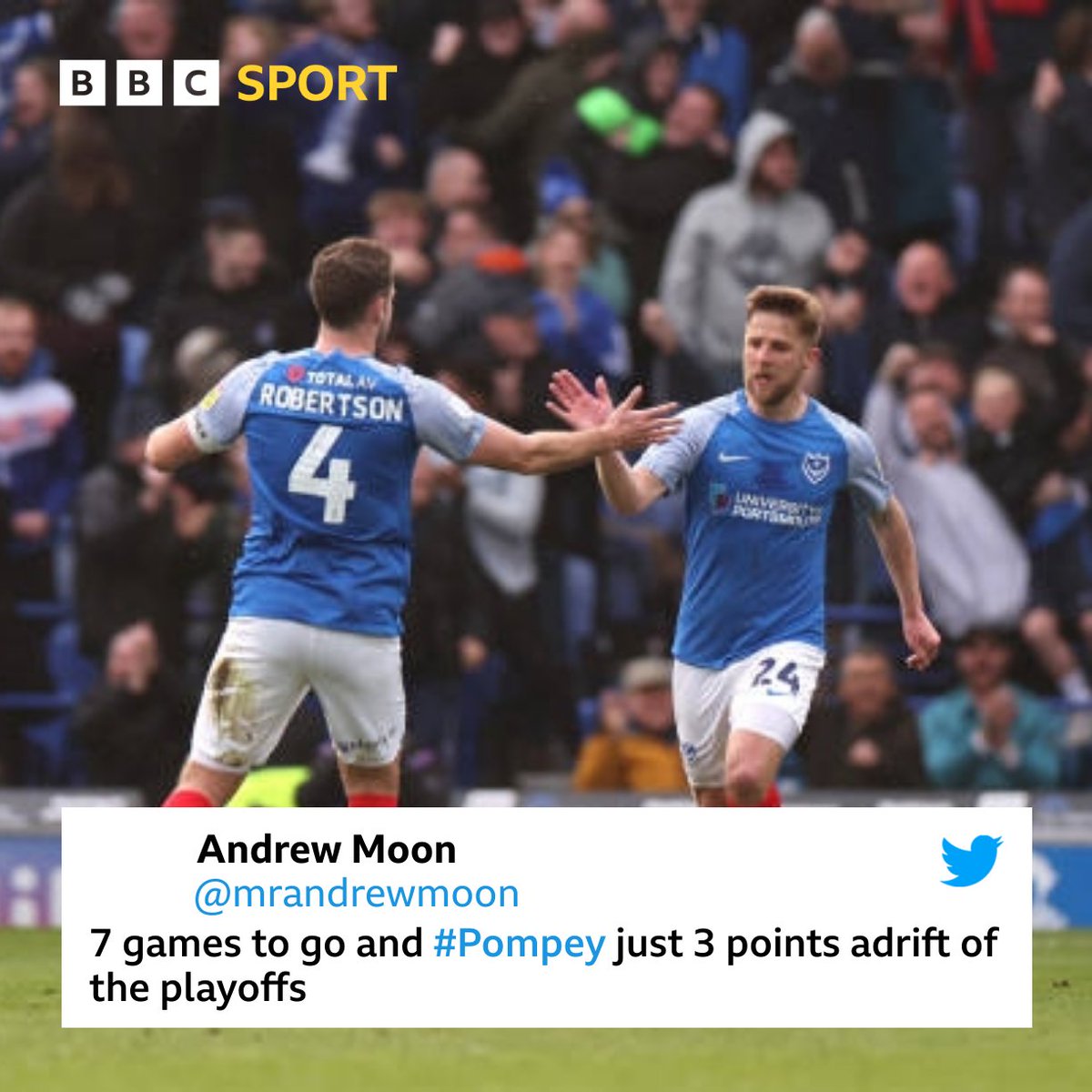 solentsport's tweet photo. Do you think #Pompey will finish the season in a play-off position?

Have your say 👇 https://t.co/sJAHo5UiUS