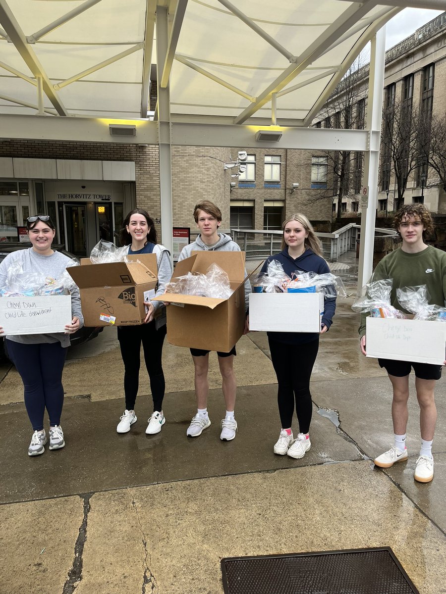 BmhsEnglish's tweet photo. Junior Class Executive board made and delivered Easter baskets to Rainbow Babies and Children’s Hospital today.  A fantastic idea carried out by fantastic students. #BeATitanTogether https://t.co/LY7bTr79Rv
