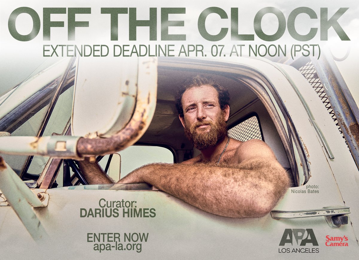 BIG NEWS!  The Off The Clock Call For Entries has been extended!

The new deadline is Friday, April 7th at 12 Noon (PT)

If you haven't been able to enter yet you now have a few extra days!

This year, Darius Himes, International Head of Photographs at Christies will be selecting