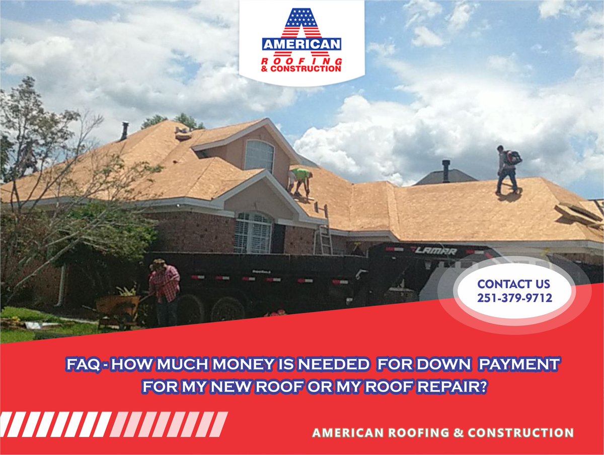 AmericanRoofin6's tweet image. What&apos;s my down payment for my new roof or roof repair? NONE...With American Roofing, you pay us after we finish your roof and you are satisfied. No down payment is needed.
#AmericanRoofing #RoofingContractors #LocalContractors #NoDownPayment #RoofingCompanies #RoofReplacement