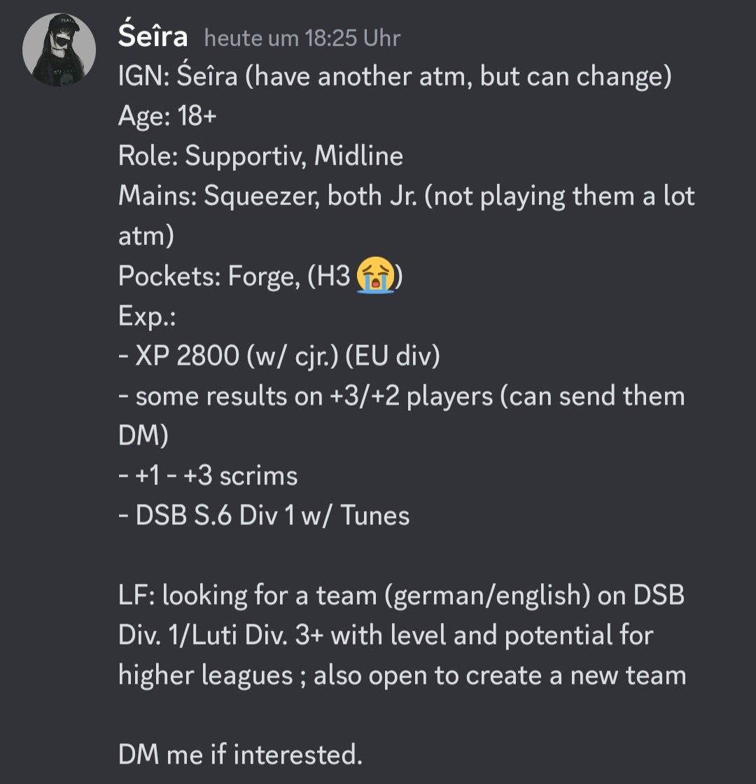 Retweets are a lot appreciated! <a href="/Spl_Teams/">SPL Team and FA Finder</a> 

DM me on Twitter or Discord:
Śeîra#5247