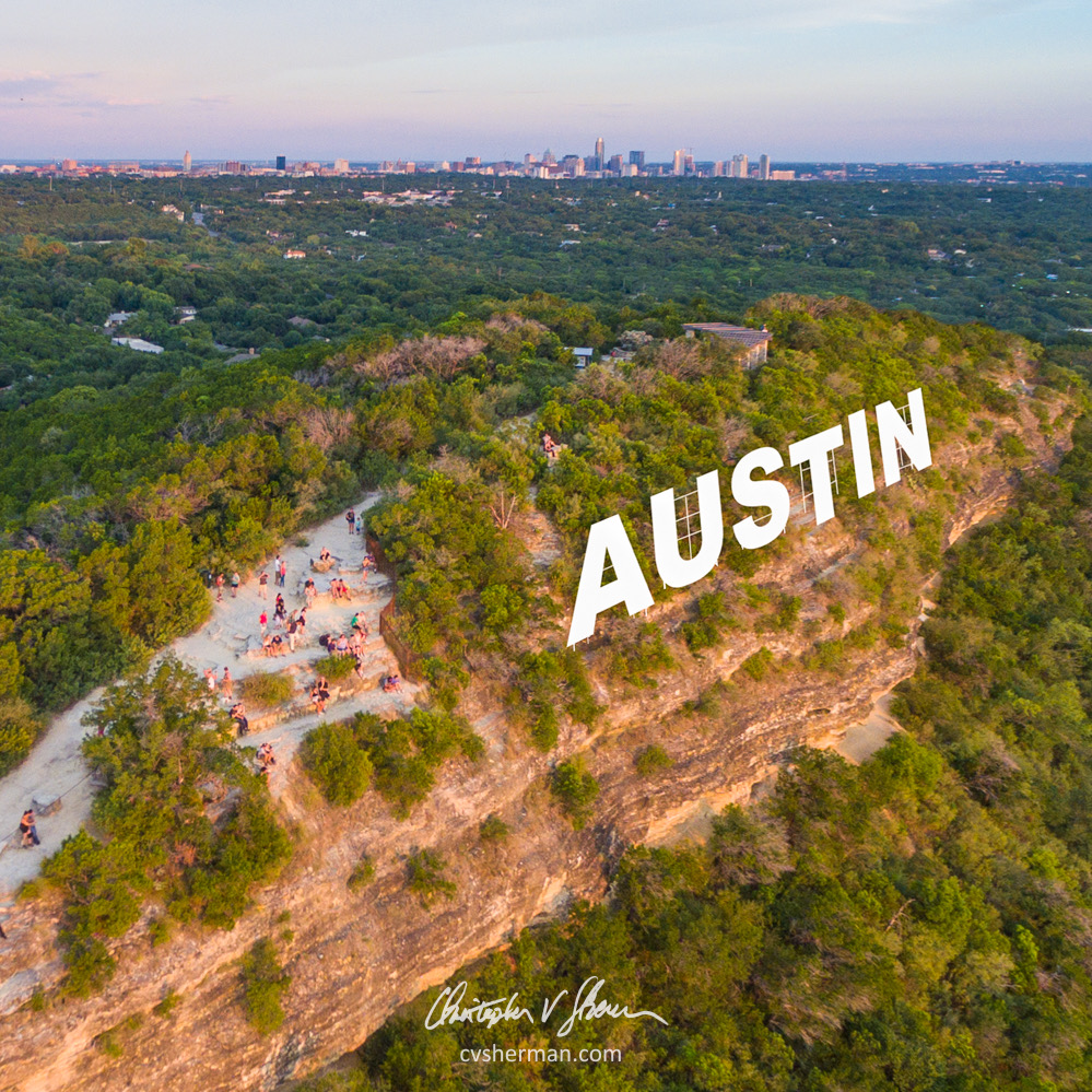 Onlookers watch as city officials officially dedicate the Austin sign on Mt. Bonnell to all the Hollywood celebrities who have moved to the city in recent years. 

#ATX #austintx #texas #hollywood #hollywoodsign @VisitAustinTX @DowntownATXInfo @outandabout @AustinChamber