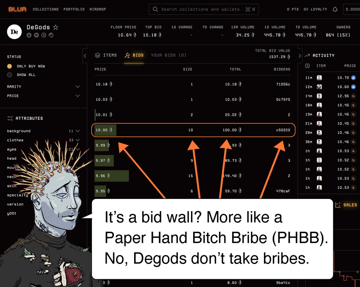 9Chains2Moon's tweet photo. #PHBB
@DeGodsNFT don't take bribes.
Retweet if you are with me. https://t.co/gaqFdfPKoC