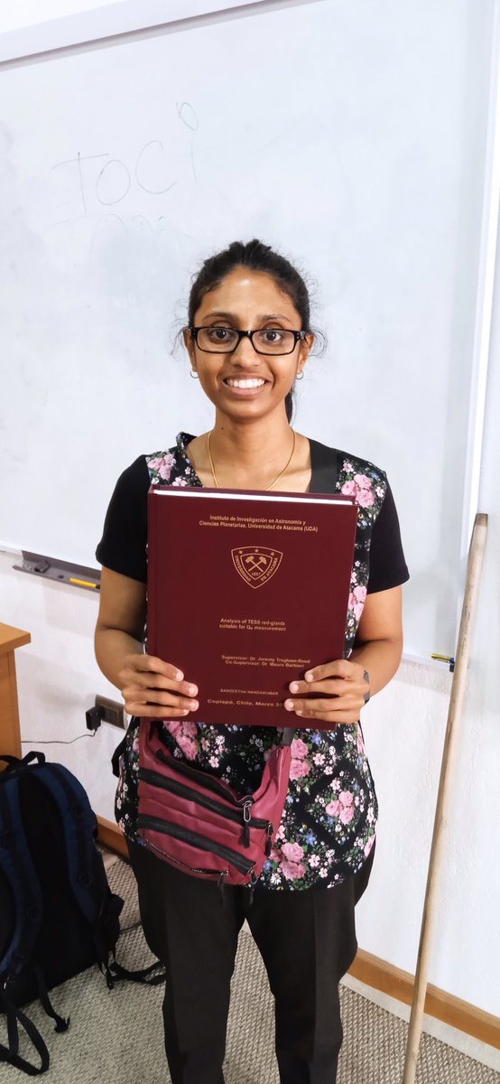 Let me introduce you to the newest doctor in astronomy and planetary science, Dr. Sangeetha Nandakumar! Super chuffed that she passed her public defence with flying colours....<a href="/UAtacama/">Universidad de Atacama</a> <a href="/VripUda/">Vicerrectoría de Investigación y Postgrado UDA</a>