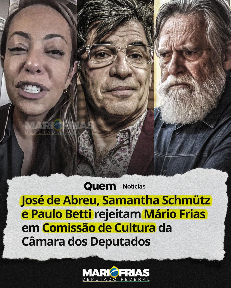 Eles continuam se achando donos da cultura. E não somente isso, se acham donos da vontade popular, dos mais de 122 mil votos que me elegeram.
Querem sempre ganhar no grito e não respeitam de forma alguma o contraditório.

A comissão de cultura hoje é PLURAL. Estão acostumados a