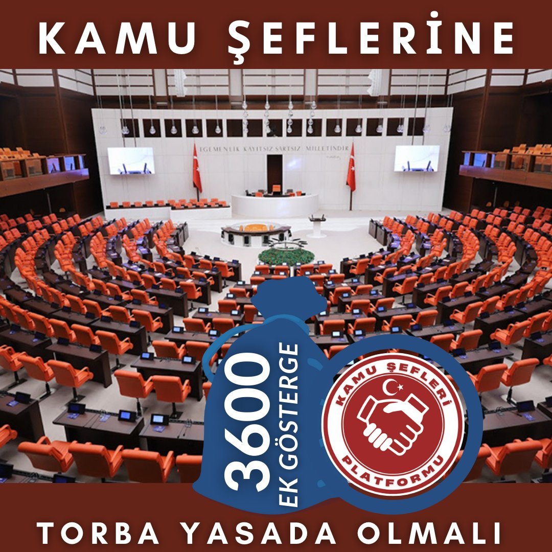 3600 ek göstergenin eksik düzenlendiğini siyasetçi, sendikacı, bürokrat, bakan, vekil, memur herkes biliyor. Torba yasayla #KamuŞefleri nin 3600 ek gösterge mağduriyetinin giderilmesi sağlanmalıdır.
<a href="/RTErdogan/">Recep Tayyip Erdoğan</a>
<a href="/mustafaelitas/">Mustafa Elitaş</a> <a href="/eczozgurozel/">Özgür Özel</a> <a href="/erkanakcay45/">Erkan Akçay</a> <a href="/55erhanusta/">Dr. Erhan Usta</a> <a href="/ikoncuk/">İSMAİL KONCUK</a>