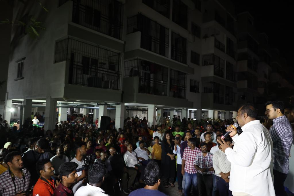 Tejasvi Surya on Twitter "Interacted with residents of Mahaveer Zephyr