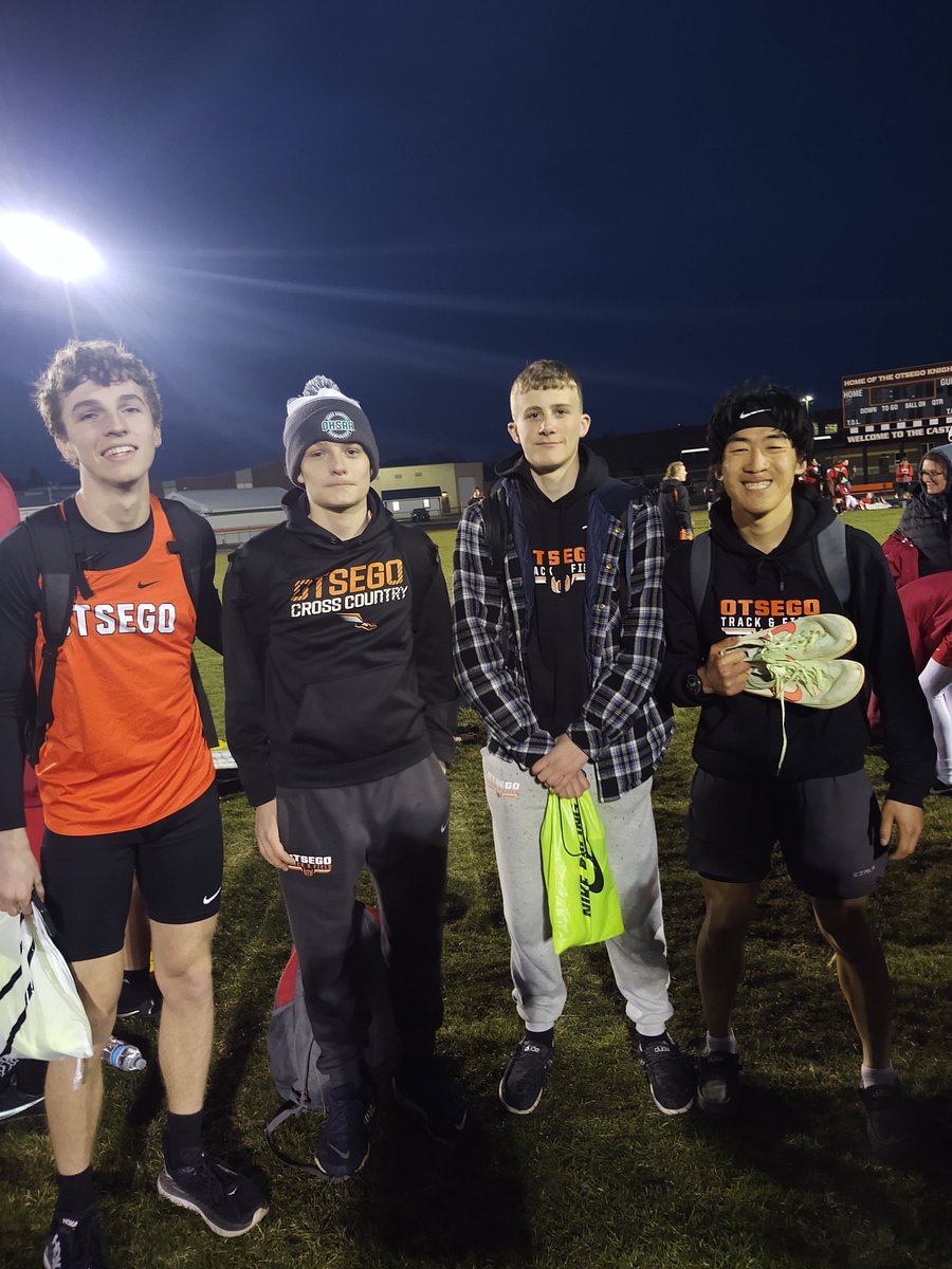 OtsegoKnightsTF's tweet photo. We were thrilled to have so much success with our athletes only participating in two running events each and one or two field events. Not one athletes had a full slate

Photos from last night's event winners! Men's 4x800, our first ever mixed 4x400, girls 4x100, ironwomen 4x100 https://t.co/LJUJzH8gNv