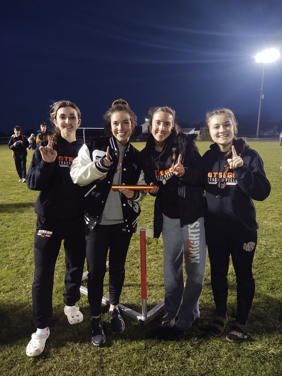 OtsegoKnightsTF's tweet photo. We were thrilled to have so much success with our athletes only participating in two running events each and one or two field events. Not one athletes had a full slate

Photos from last night's event winners! Men's 4x800, our first ever mixed 4x400, girls 4x100, ironwomen 4x100 https://t.co/LJUJzH8gNv