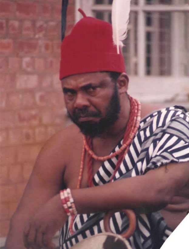 FUN FACT: This old photo of that actor that loves proverbs, is actually a lot closer to what authentic igbo clothes look like, than that hideous isi agwu rubbish festooned with anaemic lions igbo men insist on wearing today.

The red cap here is still fake, but it’s a solid 7/10.