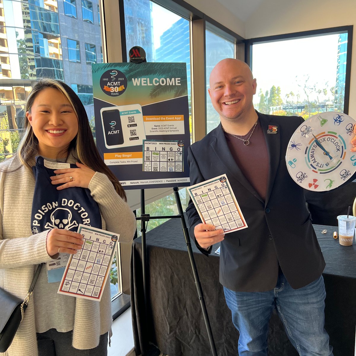 What time is it? Bingo winner time! Congratulations to Catherine Dong and Chris Meaden! #ACMT2023