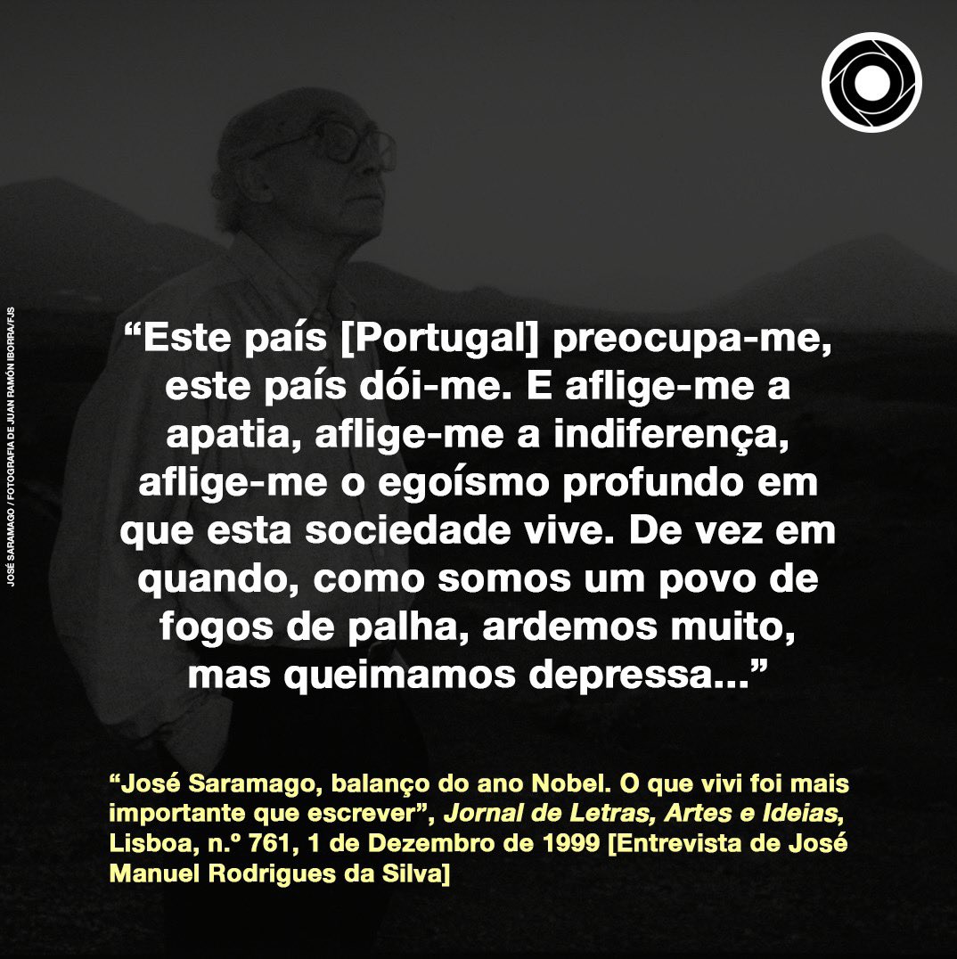 comculturaearte's tweet photo. “De vez em quando, como somos um povo de fogos de palha, ardemos muito, mas queimamos depressa…” https://t.co/9zITw3M4Vd