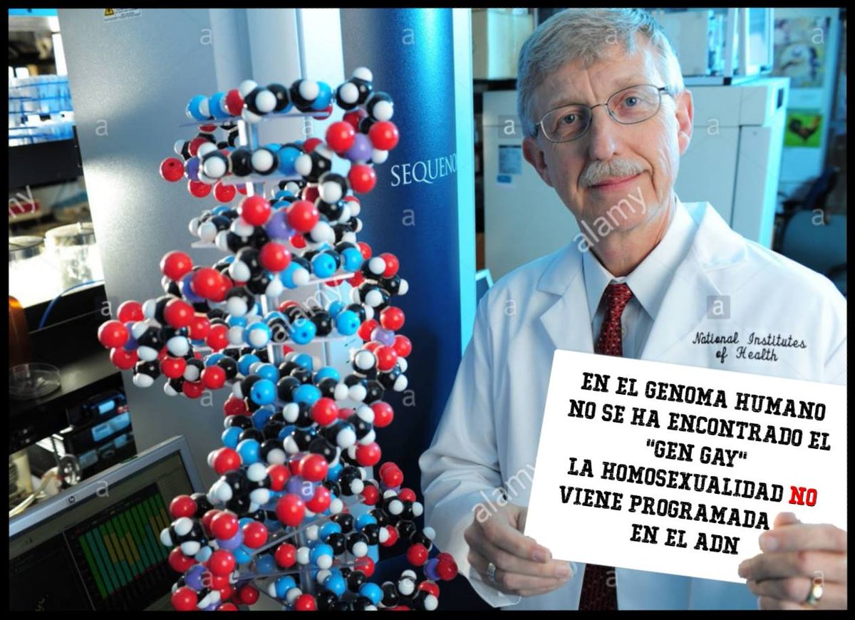 ElTopDe's tweet photo. [1/3] Fracis Collins, genetista, autor del Proyecto Genoma Humano, confirmó que NO existe el gen gay. NADIE NACE HOMOSEXUAL.

A pesar de que el #LobbyGay lo presionó para que se retractara (o sea, que pida disculpas a nombre de la genética por contradecir el dogma homosexualista) https://t.co/2V0iJGkeS4
