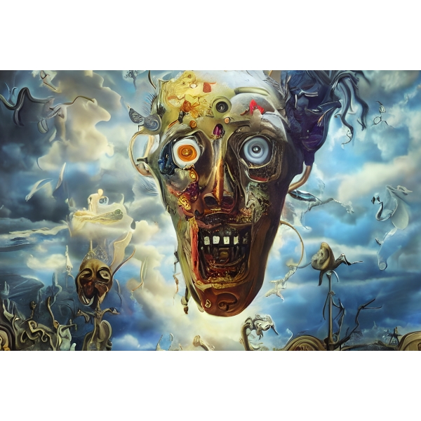 SyntheticDali's tweet photo. Four new surreal images created for the Synthetic Dali Art Project. #AIart #AIArtwork #SyntheticDali #surrealism #surrealart #darksurrealism #digitalart #stablediffusion  2023-04-01 https://t.co/6Lqmsye0ZA