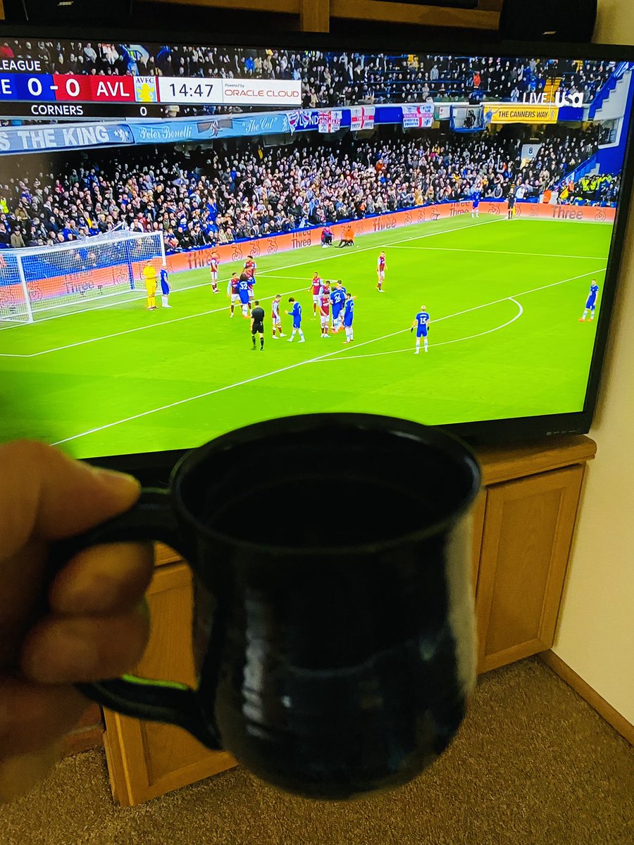 My favorite Saturday morning ritual is this. What’s yours? #coffee #EnglishPremierLeague