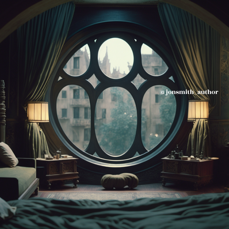 jonsmith_author's tweet photo. "The bedroom window was framed in wrought iron, and a strange symbol that slightly resembled an eye was also cast into the metal, forming the centre of the windowpane. Sothea smiled." ✨  

#thearb #fantasynovel #fantasyart #amquerying https://t.co/NcqxzCwIQ8