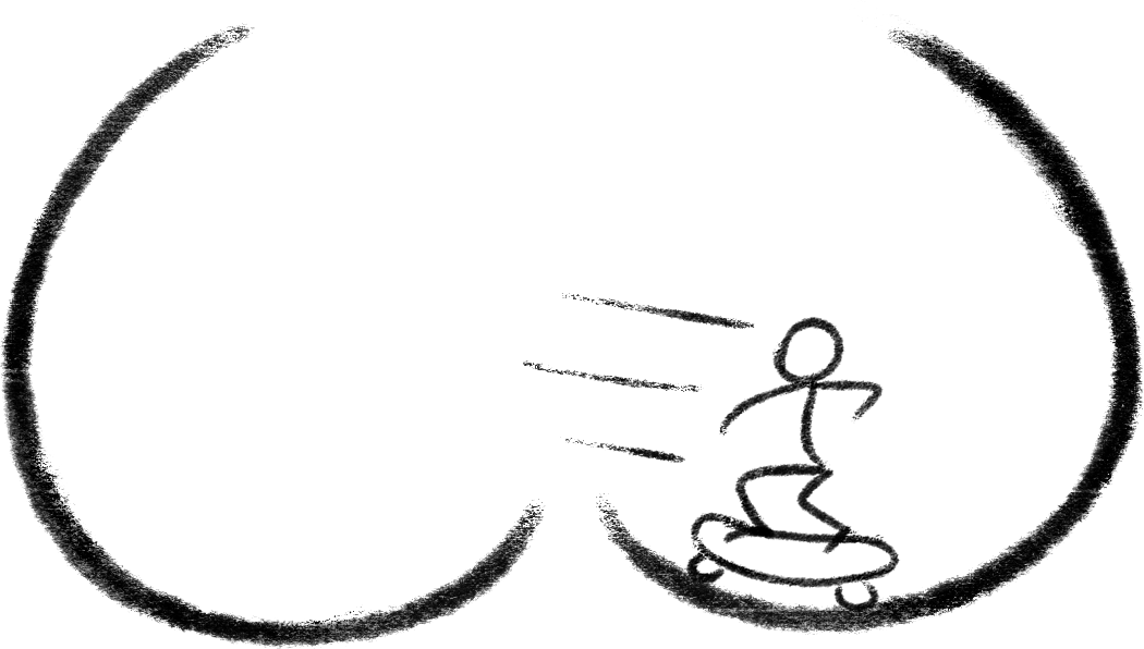 There goes Skateboard man on a Not Safe for Work area doing some cool tricks!! 